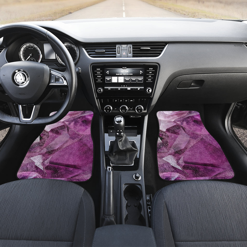 Purple Crystal Abstract Car Floor Mats
