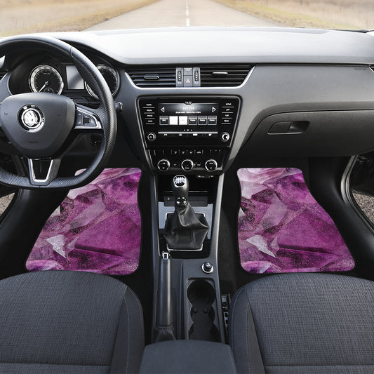 Purple Crystal Abstract Car Floor Mats
