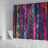 Colorful Boho Aztec Streaks Shower Curtain