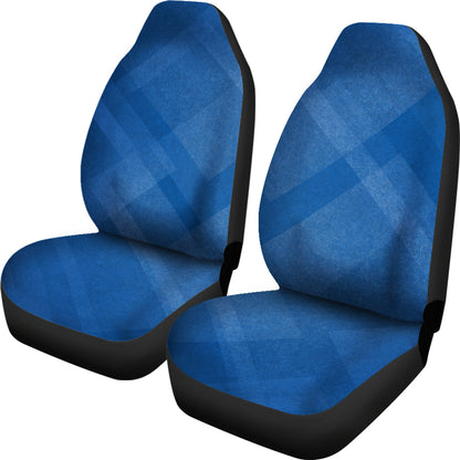 Blue Diagonal Abstract Car Seat Covers