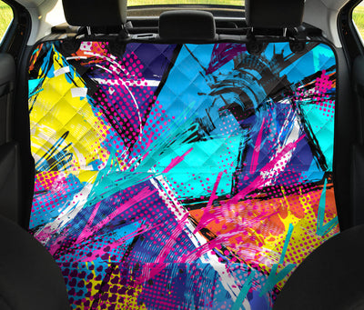 Colorful Abstract Car Back Seat Pet Cover