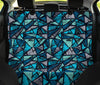 Blue Abstract Car Back Seat Pet Cover