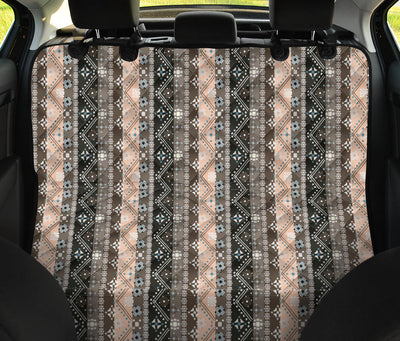 Brown Boho Ethnic Car Backseat Pet Cover