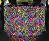 Colorful Abstract Animal Print Car Back Seat Pet Cover