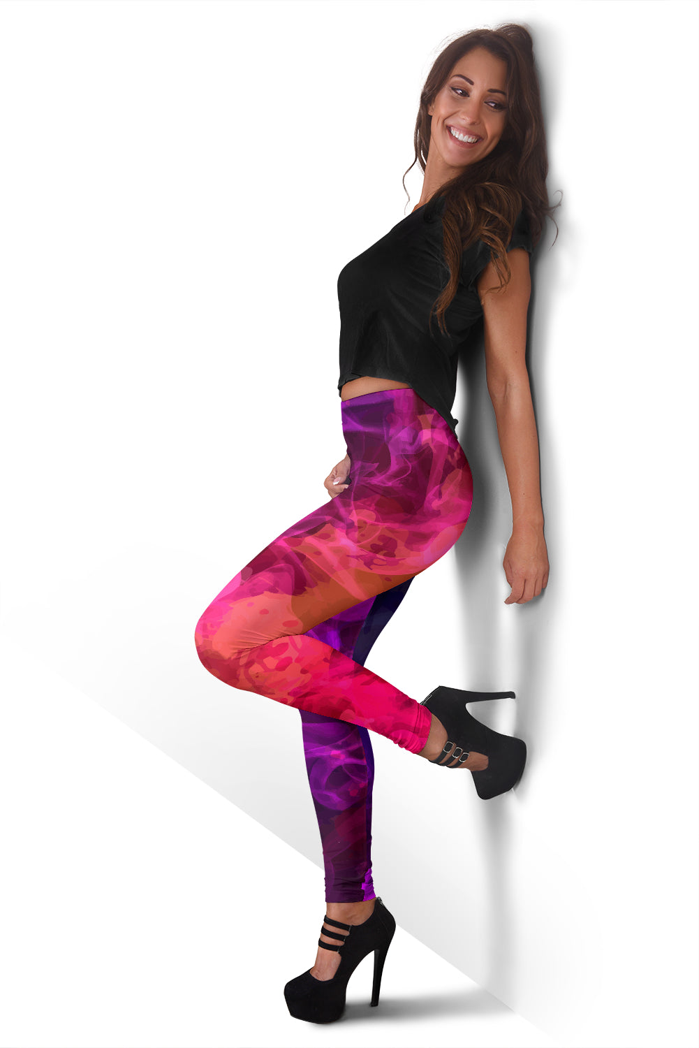 Purple & Red Smoke Leggings