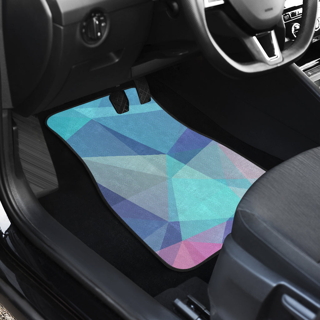 Pink Blue Abstract Triangles Car Floor Mats