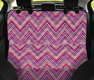 Pink Ethnic Zig Zag Car Back Seat Pet Cover