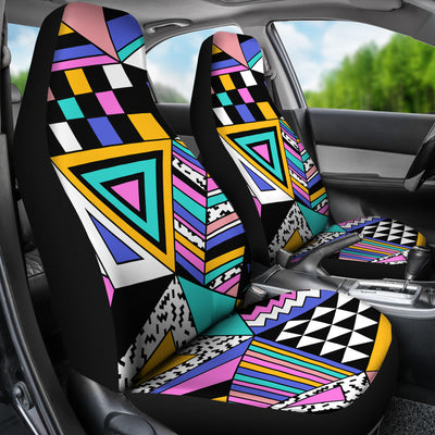 Colorful Abstract Triangles Car Seat Covers