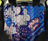 Blue Grey Abstract Car Back Seat Pet Cover