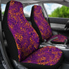 Purple Orange Leopard Print Car Seat Covers