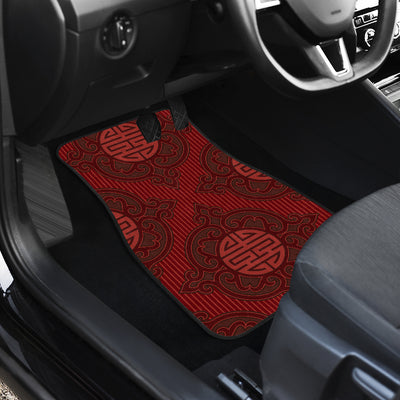 Red Oriental Car Floor Mats