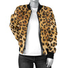 Womens Leopard Print Bomber Jacket