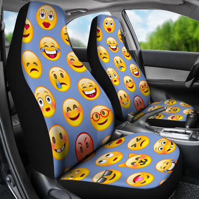 Emojis Blue Car Seat Covers