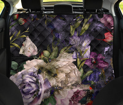 Floral Car Back Seat Pet Cover