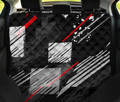 Black Red Abstract Car Back Seat Pet Cover