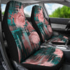 Pink Abstract Floral Car Seat Covers