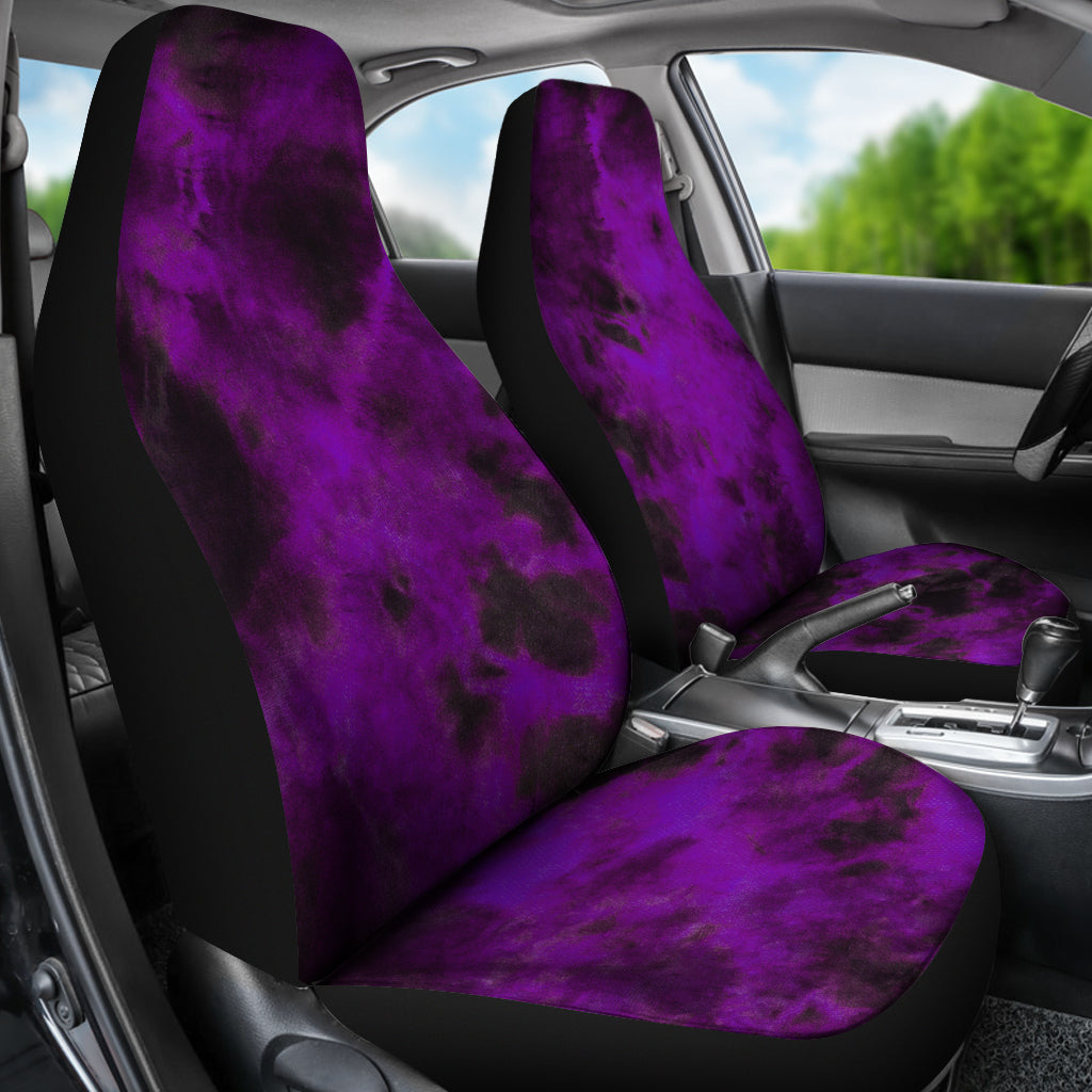 Purple Tie Dye Print Grunge Car Seat Covers
