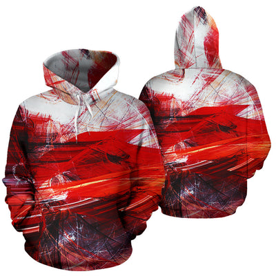 Red Abstract Art Hoodie