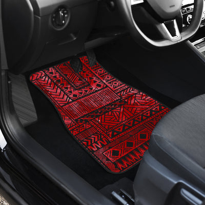 Red Tribal Abstracat Car Floor Mats