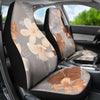 Brown Flowers Car Seat Covers