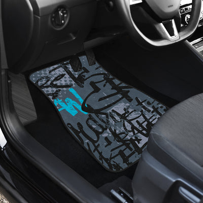 Blue Graffiti Car Floor Mats