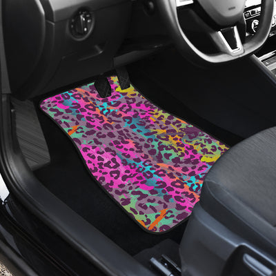 Pink Leopard Print Car Floor Mats