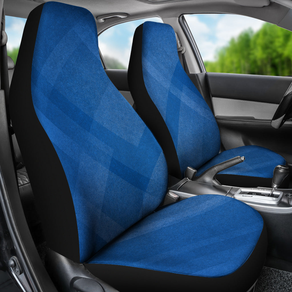 Blue Diagonal Abstract Car Seat Covers