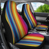 Rainbow Stripes Knit Print Car Seat Covers