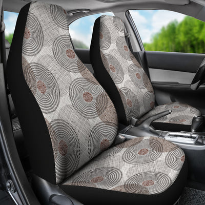 Grey Abstract Circles Car Seat Covers