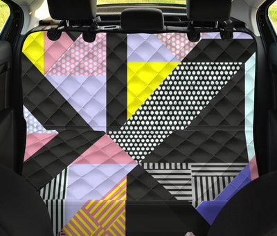 Colorful Diagonal Abstract Car Back Seat Pet Cover