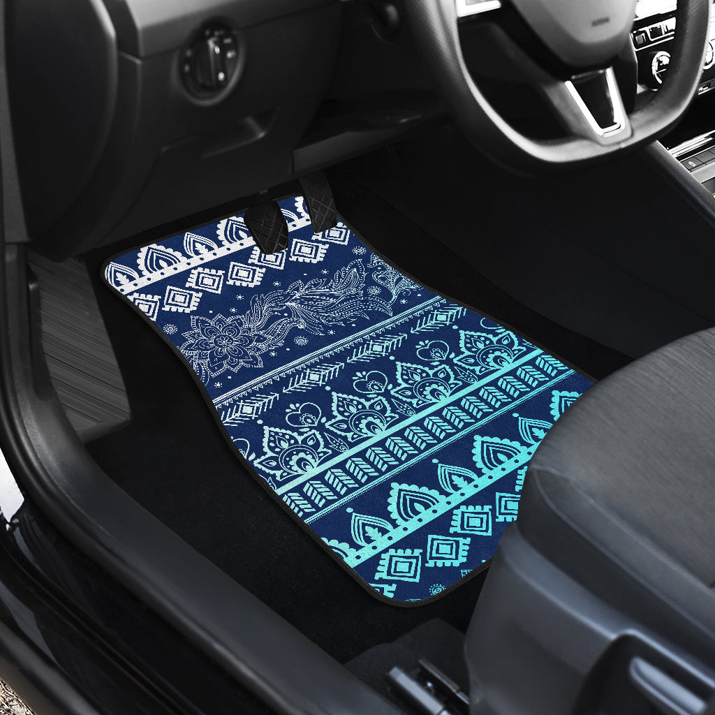 Blue Boho Car Floor Mats