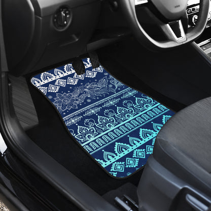 Blue Boho Car Floor Mats