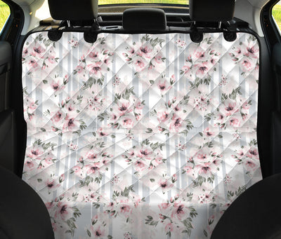 Pink Flower Stripes Car Back Seat Pet Cover