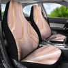 Cream Marble Print Car Seat Covers