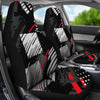 Black Red Abstract Car Seat Covers