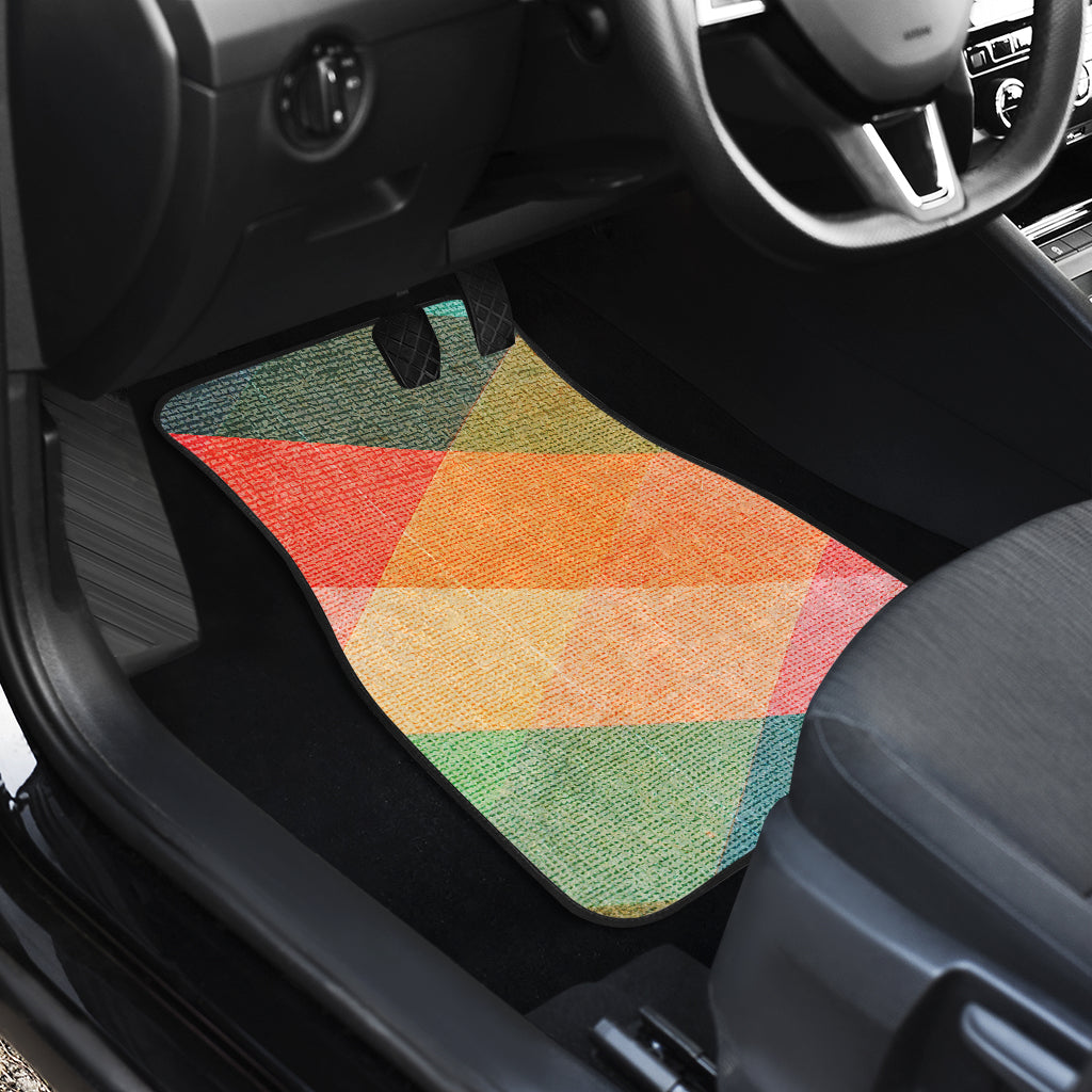 Pastel Diamond Plaid Car Floor Mats