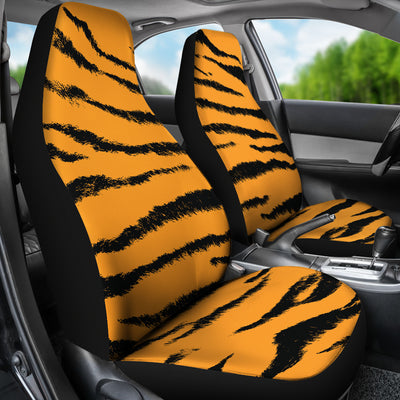 Orange Tiger Print Car Seat Covers