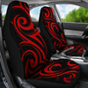 Red Tribal Swirls Car Seat Covers