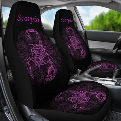 Purple Scorpion Car Seat Covers