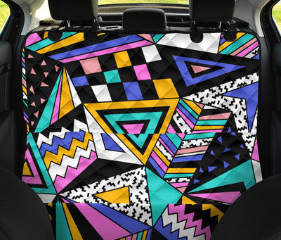 Colorful Abstract Triangles Car Back Seat Pet Cover