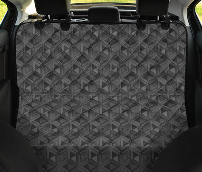 Dark Grey Abstract Pattern Car Back Seat Pet Cover