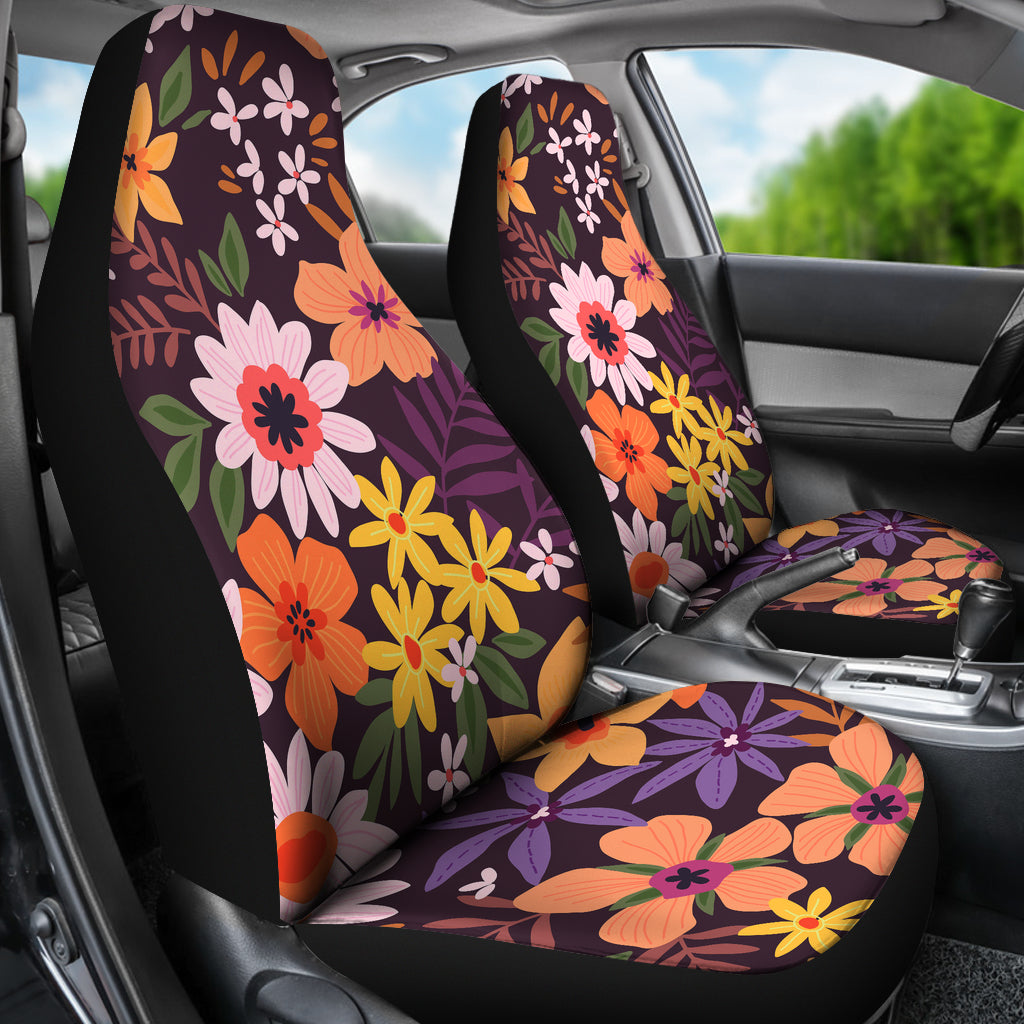 Colorful Flowers Car Seat Covers