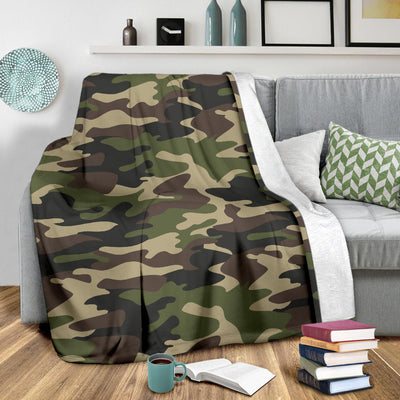 Army Green Camouflage Blanket