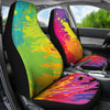 Colorful Paint Splatter Abstract Art Car Seat Covers