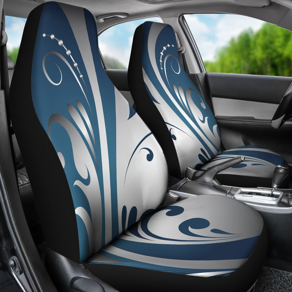 Blue & Grey Decor Car Seat Covers