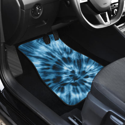 Blue Tie Dye Print Car Floor Mats