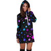 Pink & Blue Stars Womens Hoodie Dress