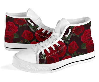 Red Roses High Top Shoes