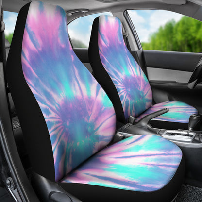 Pink & Blue Tie Dye Print Car Seat Covers