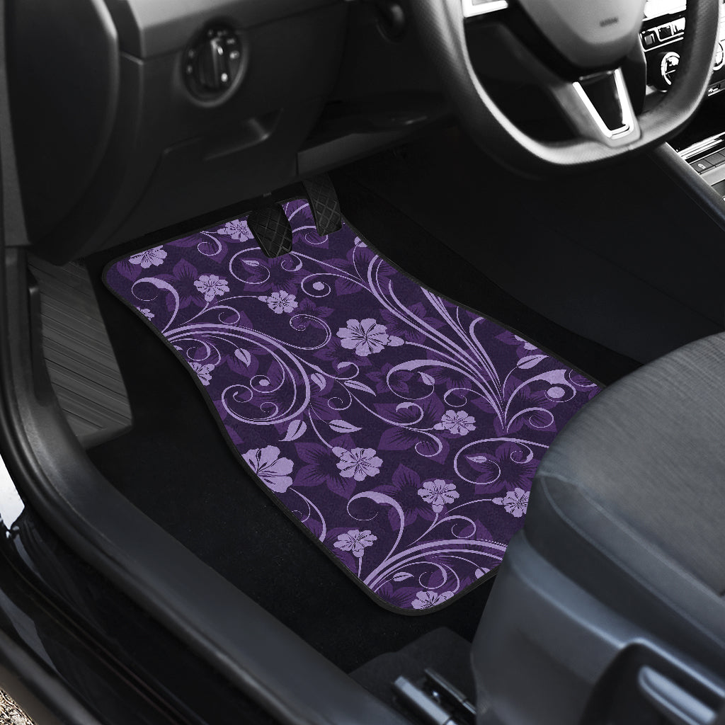 Purple Floral Car Floor Mats